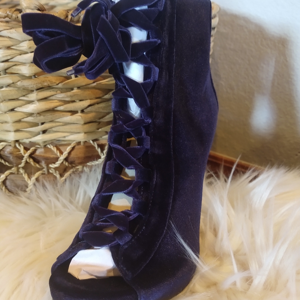 Velvet Blue Heels
